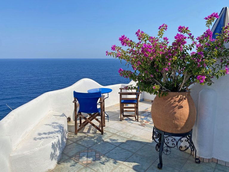 Apollon Terrasse Meerblick