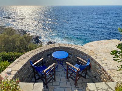 Poseidon Loge ueber dem Meer